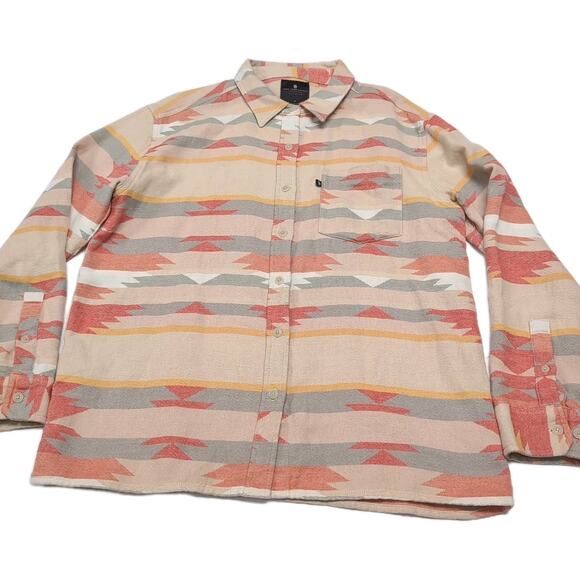 Junk Food Revolve Flannel Shirt Women M Multi Southwestern Aztec Print Cotton - Picture 4 of 16